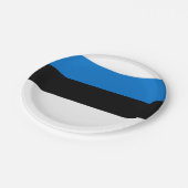 Estnische Flagge Pappteller (Schrägansicht)