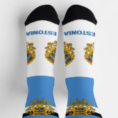 Estnische Flagge Patriotisch, Nachhaltig Estland Socken (Oben)