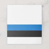 Estnische Flagge Platzkarte (Außenseite Aufgefaltet)