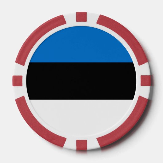 Estnische Flagge Pokerchips (Vorderseite)