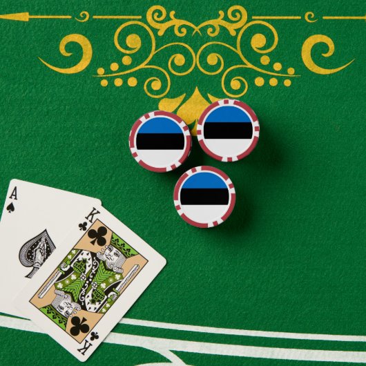 Estnische Flagge Pokerchips (Pokertisch (Stapel))