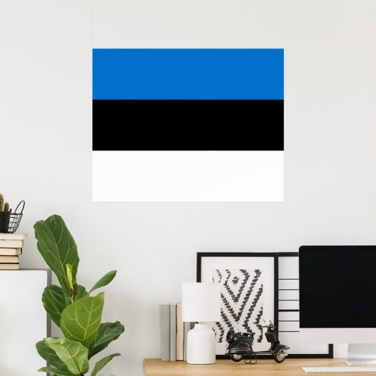 Estnische Flagge Poster (Heimbüro)