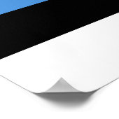 Estnische Flagge Poster (Ecke)