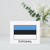 Estnische Flagge Postkarte (Stehend Vorderseite)