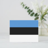 Estnische Flagge Postkarte (Stehend Vorderseite)