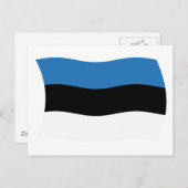 Estnische Flagge Postkarte (Vorne/Hinten)
