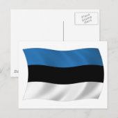 Estnische Flagge Postkarte (Vorne/Hinten)