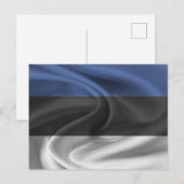 Estnische Flagge Postkarte (Vorne/Hinten)