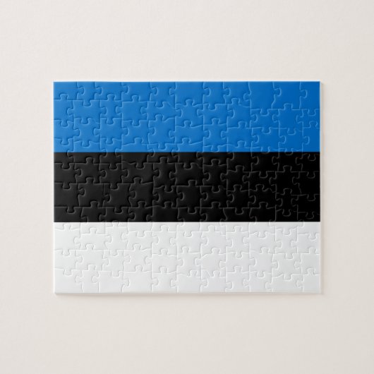 Estnische Flagge Puzzle (Horizontal)