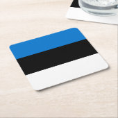 Estnische Flagge Rechteckiger Pappuntersetzer (angewinkelt)