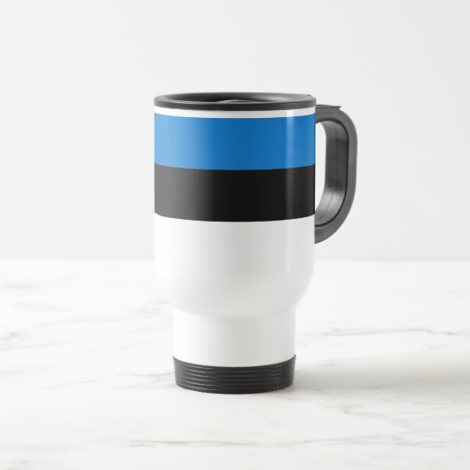 Estnische Flagge Reisebecher (VorderseiteRechts)