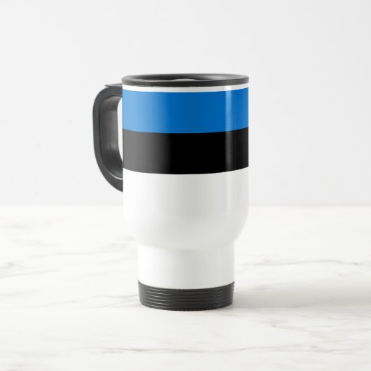 Estnische Flagge Reisebecher (Vorderseite Links)