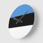 Estnische Flagge Runde Wanduhr (Winkel)