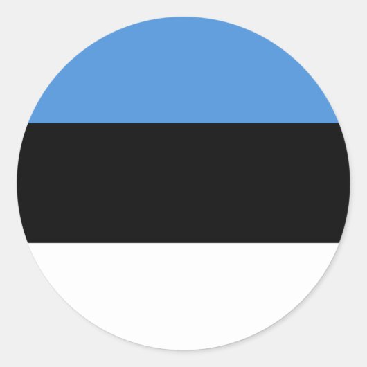 Estnische Flagge Runder Aufkleber (Vorderseite)
