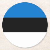 Estnische Flagge Runder Pappuntersetzer (Vorderseite)