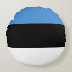 Estnische Flagge Rundes Kissen