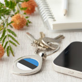 Estnische Flagge Schlüsselanhänger (Seite)