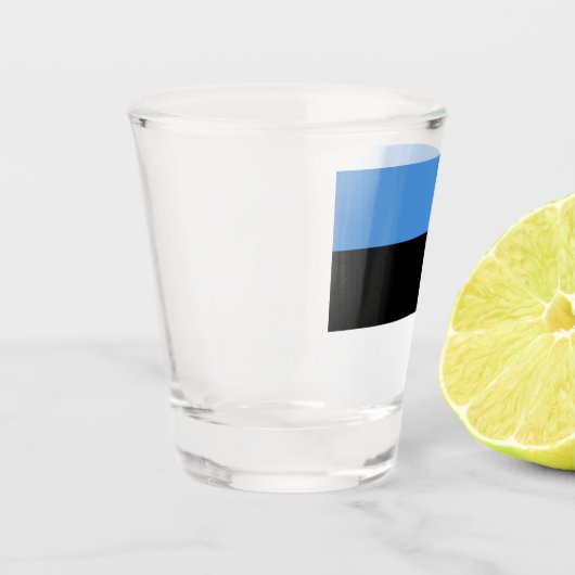 Estnische Flagge Schnapsglas (Links)