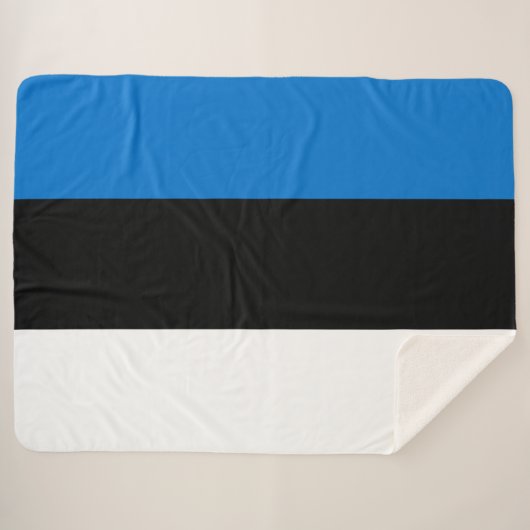 Estnische Flagge Sherpadecke (Vorderseite (Horizontal))