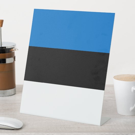 Estnische Flagge Sockelschild (In Situ)