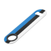 Estnische Flagge Speed Flaschenöffner (Vorderseite Schrägansicht)