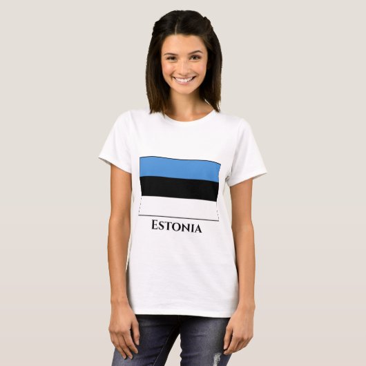 Estnische Flagge T-Shirt (Vorne ganz)