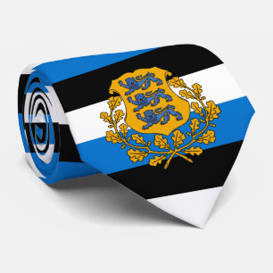 Estnische Flagge und Wappen, Flagge Estlands Krawatte