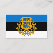 Estnische Flagge und Wappen, Flagge Estlands Visitenkarte (Vorderseite)