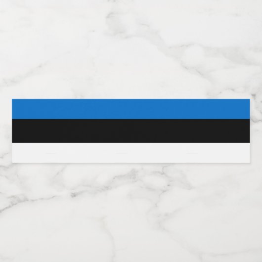 Estnische Flagge Wasserflaschenetikett (Einzelnes Label)