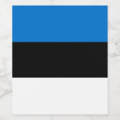 Estnische Flagge Weinetikett (Einzelnes Label)