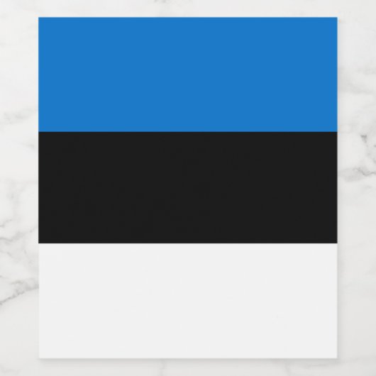 Estnische Flagge Weinetikett (Einzelnes Label)