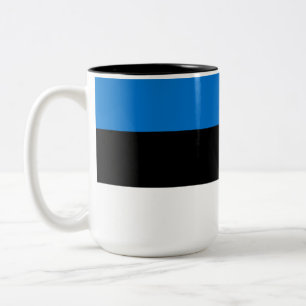 Estnische Flagge Zweifarbige Tasse
