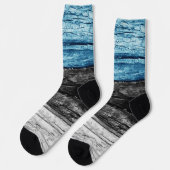 Estnische Holzflagge Socken (Linkes Detail)