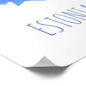 Estnische Karte Poster (Ecke)