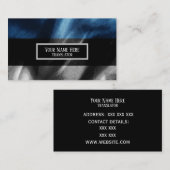 Estnische Seidenflagge Visitenkarte (Vorne/Hinten)