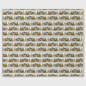 Estnische Vintage Volkskunst Blumenstickerei Geschenkpapier (Flach)