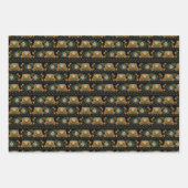 Estnische Vintage Volkskunst Blumenstickerei Geschenkpapier Set (Vorderseite 3)