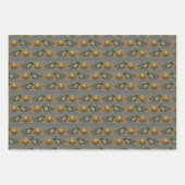 Estnische Vintage Volkskunst Blumenstickerei Geschenkpapier Set (Vorderseite 2)