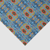 Estnische Volkskunst-Multicolor-Blumenmuster Seidenpapier (Ausschnitt)