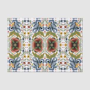 Estnische Volkskunst-Multicolor-Blumenmuster Seidenpapier