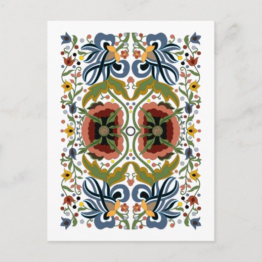 Estnische Volkskunst-Multicolor-Muster Postkarte (Vorderseite)