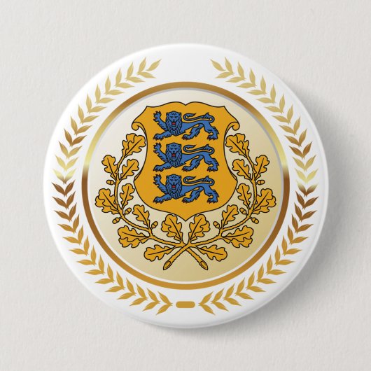 Estnische Wappen Button (Vorderseite)