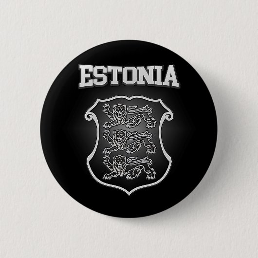 Estnische Wappen Button (Vorderseite)