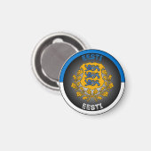 Estnische Wappen-Form Magnet (Vorderseite/Rückseite)