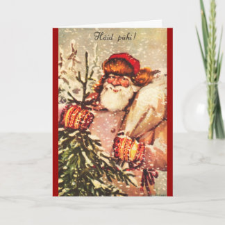Estnische Weihnachtsmann-Weihnachtskarte Feiertagskarte