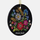 Estnische Weihnachtsverzierung - Muhu inspiriert Keramik Ornament (Rechts)