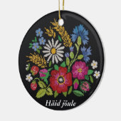 Estnische Weihnachtsverzierung - Muhu inspiriert Keramik Ornament (Links)