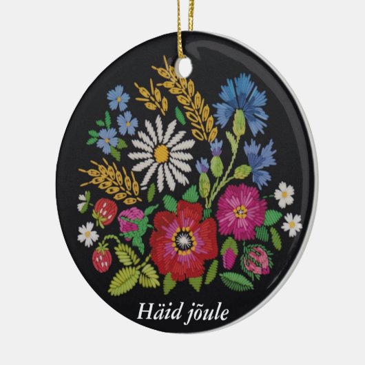 Estnische Weihnachtsverzierung - Muhu inspiriert Keramik Ornament (Links)