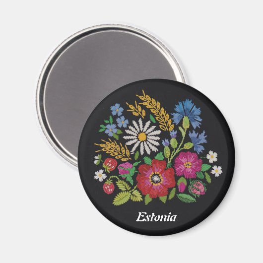 Estnische Wildblume Magnet (Vorderseite/Rückseite)