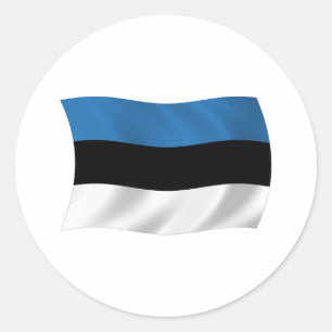 Estnischer Flaggenaufkleber Runder Aufkleber